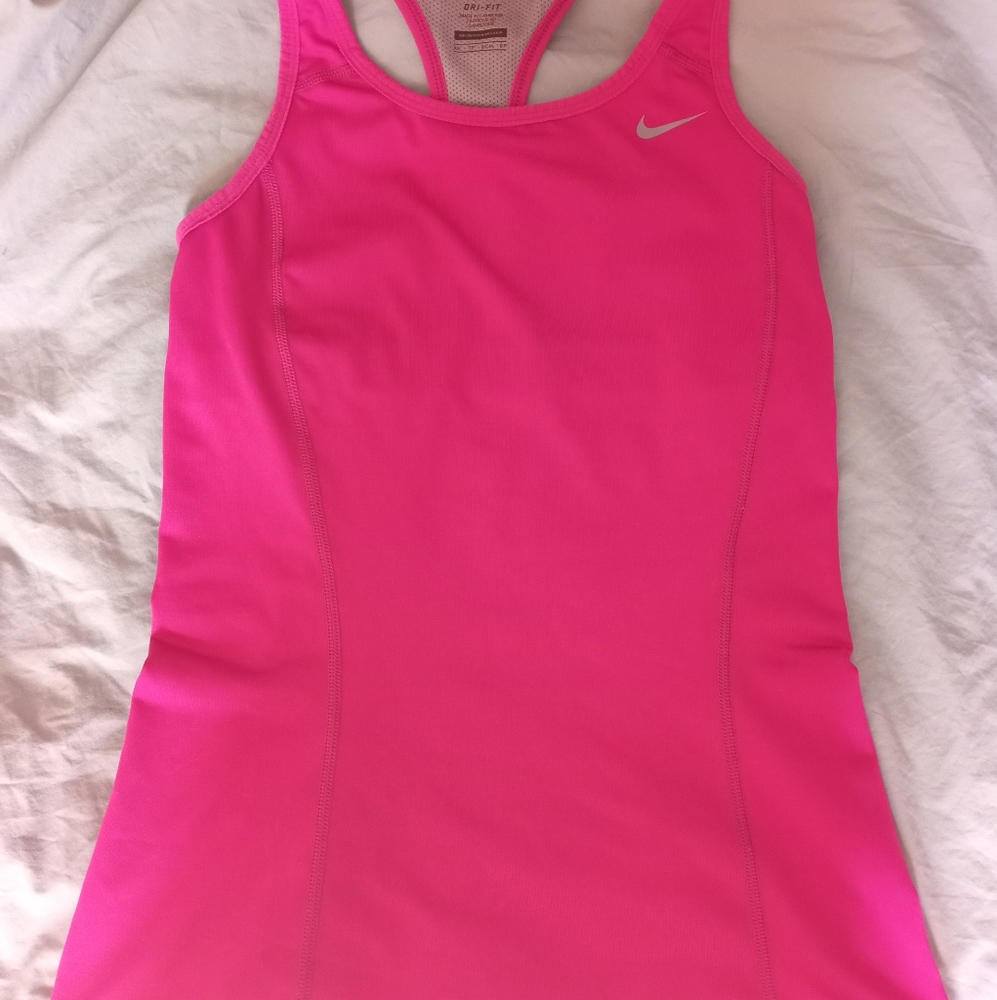 Magenta pink and grey Nike Dri-Fit top xs